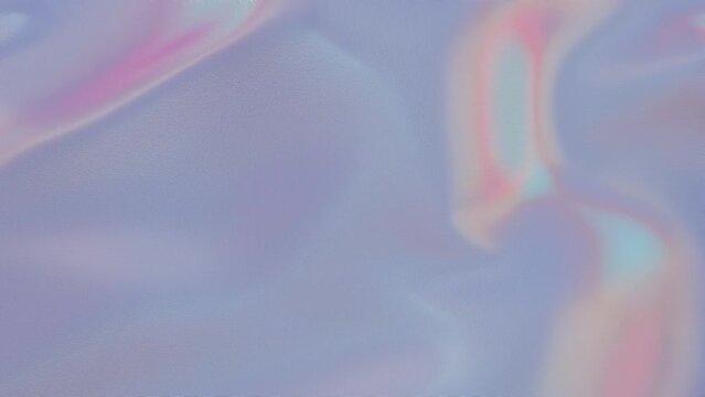 Pearlescent cloth fluttering in the wind, weaving threads of fabric, texture, 3D rendering, 16x9 horizontal video format