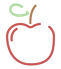 neon apple icon