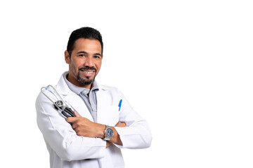 doctor holds a stethoscope, healthcare professional