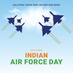 Indian air force day vector