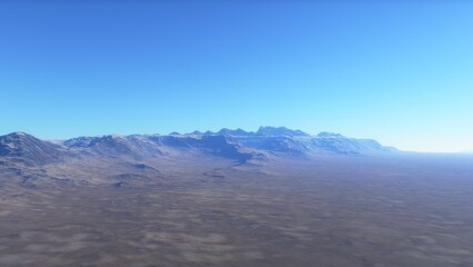 landscape on planet Mars, scenic desert scene on the red planet
