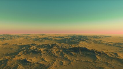 Fototapeta premium Deserted alien planet 