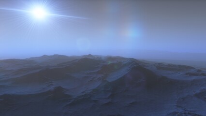 Fototapeta premium Deserted alien planet 