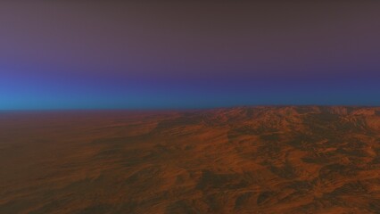 3D fictional space scene
