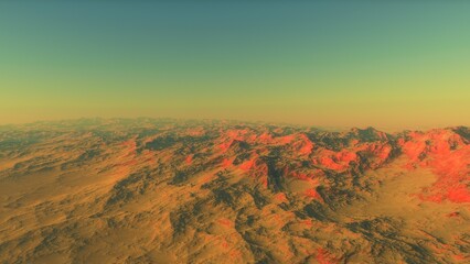 3D fictional space scene
