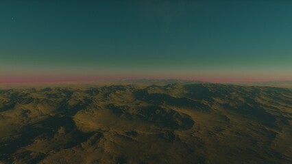 3D fictional space scene
