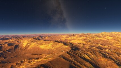 Obraz premium 3D fictional space scene 