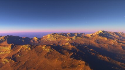 3D fictional space scene
