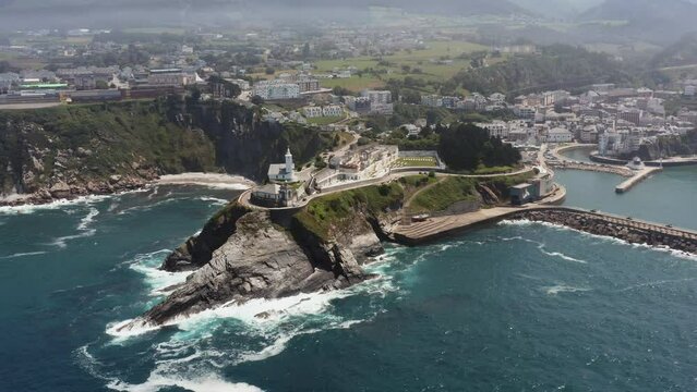 Luarca coastal cemetery Asturias Spain