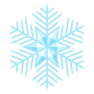 Illustration of snowflake. Winter decoration for Merry Christmas and Happy New Year.