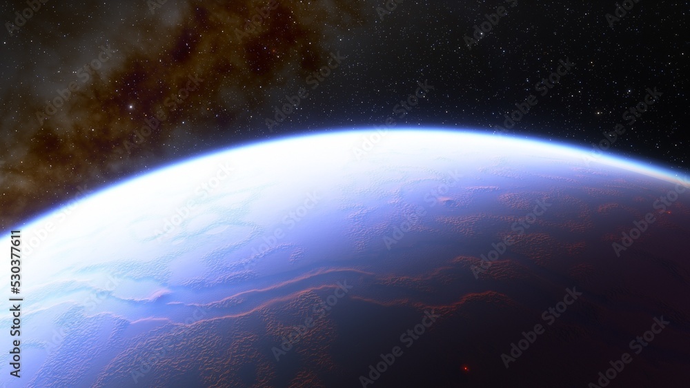 Wall mural planets and galaxy, science fiction wallpaper. beauty of deep space. billions of galaxy in the unive