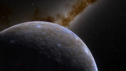 Obraz premium Planets and galaxy, science fiction wallpaper. Beauty of deep space. Billions of galaxy in the universe Cosmic art background 3d render 