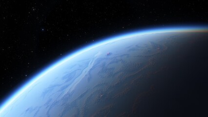 Planets and galaxy, science fiction wallpaper. Beauty of deep space. Billions of galaxy in the universe Cosmic art background 3d render
