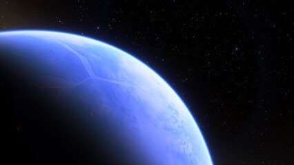 Planets and galaxy, science fiction wallpaper. Beauty of deep space. Billions of galaxy in the universe Cosmic art background 3d render
