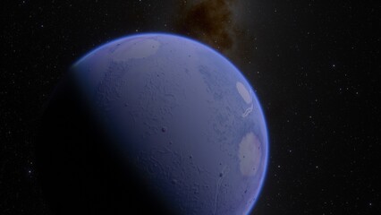 Fototapeta premium Planets and galaxy, science fiction wallpaper. Beauty of deep space. Billions of galaxy in the universe Cosmic art background 3d render 