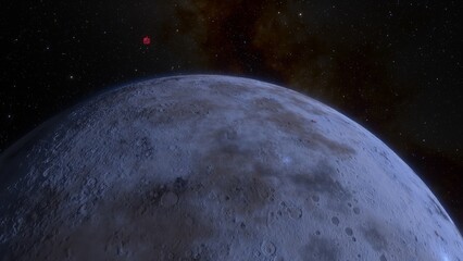 Planets and galaxy, science fiction wallpaper. Beauty of deep space. Billions of galaxy in the universe Cosmic art background 3d render
