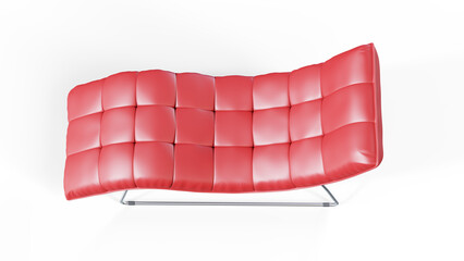 Red Mattress isolated on white background 3D render