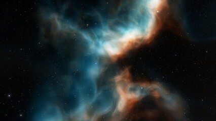 Fototapeta premium Space nebula, for use with projects on science, research, and education. Illustration 