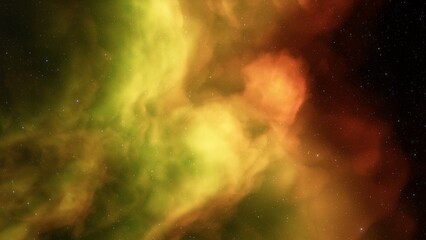 Cosmic background with a blue purple nebula and stars
