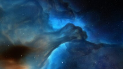 bright nebula, nebula in space, majestic red-purple nebula, beautiful space background 3D render
