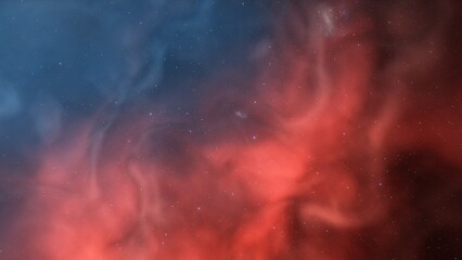 Obraz premium bright nebula, nebula in space, majestic red-purple nebula, beautiful space background 3D render 