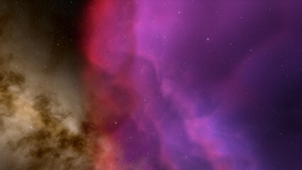 red-violet nebula in outer space, horsehead nebula, unusual colorful nebula in a distant galaxy, red nebula 3d render
