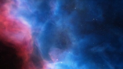 Naklejka na ściany i meble red-violet nebula in outer space, horsehead nebula, unusual colorful nebula in a distant galaxy, red nebula 3d render 