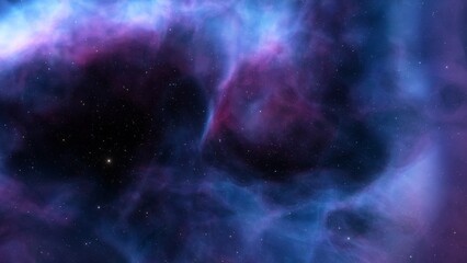 Plakat red-violet nebula in outer space, horsehead nebula, unusual colorful nebula in a distant galaxy, red nebula 3d render 