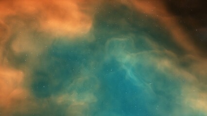 Obraz premium red-violet nebula in outer space, horsehead nebula, unusual colorful nebula in a distant galaxy, red nebula 3d render 