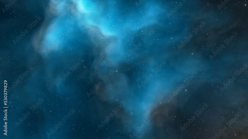 Poster deep space nebula with stars. bright and vibrant multicolor starfield infinite space outer space bac