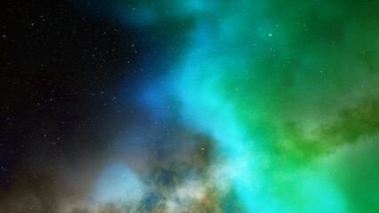 Deep space nebula with stars. Bright and vibrant Multicolor Starfield Infinite space outer space background with nebulas and stars. Star clusters, nebula outer space background 3d render
