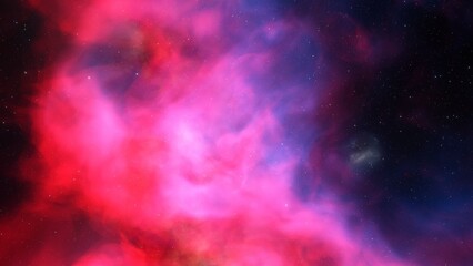 Deep space nebula with stars. Bright and vibrant Multicolor Starfield Infinite space outer space background with nebulas and stars. Star clusters, nebula outer space background 3d render
