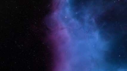 Deep space nebula with stars. Bright and vibrant Multicolor Starfield Infinite space outer space background with nebulas and stars. Star clusters, nebula outer space background 3d render
