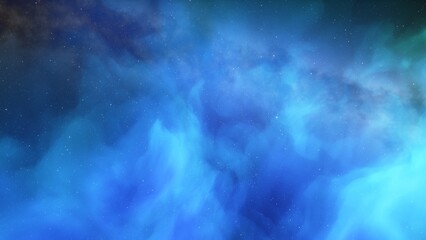 Deep space nebula with stars. Bright and vibrant Multicolor Starfield Infinite space outer space background with nebulas and stars. Star clusters, nebula outer space background 3d render
