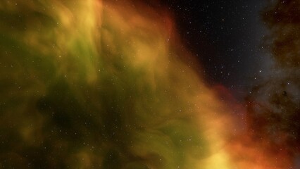Deep space nebula with stars. Bright and vibrant Multicolor Starfield Infinite space outer space background with nebulas and stars. Star clusters, nebula outer space background 3d render
