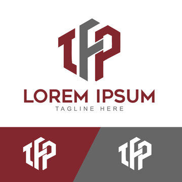 TFP Capital Letter Hexacon Shape Logo Template 