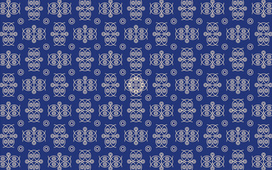 seamless pattern with elements like owl blue and white graphic art wallpaper design 