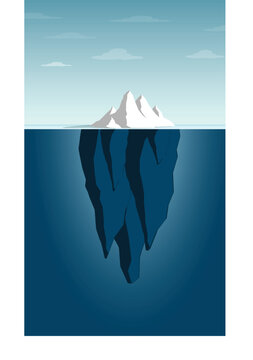 Iceberg Floating In Sea