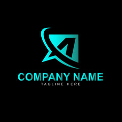 A logo, a apps icon, a tech- a social media icon, a software logo, a technology, a letter logo