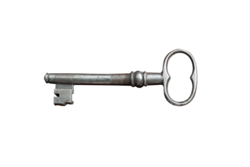 old key isolated without background