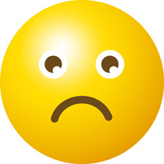 Fototapeta premium Emoticons, Round abstract comic Faces. Social media icons. Yellow character Emoji , Cartoon style, png file.