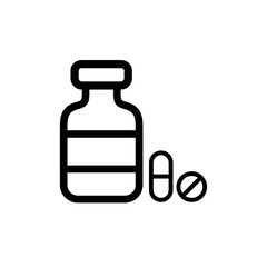 Medicine pill bottle icon vector