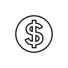 dollar money finance icon vector