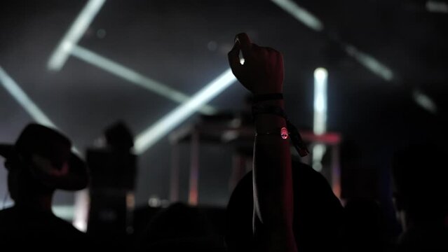 Hand up at summer festival