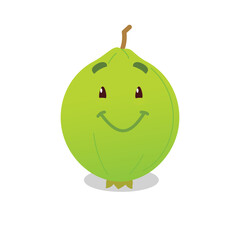 Guava, tasty edible tropical green fruit icon.
