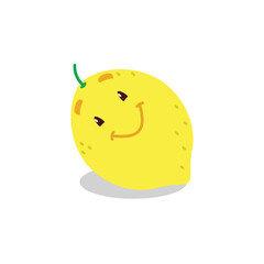 A cute yellow lemon vector