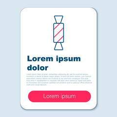 Line Candy icon isolated on grey background. Happy Halloween party. Colorful outline concept. Vector