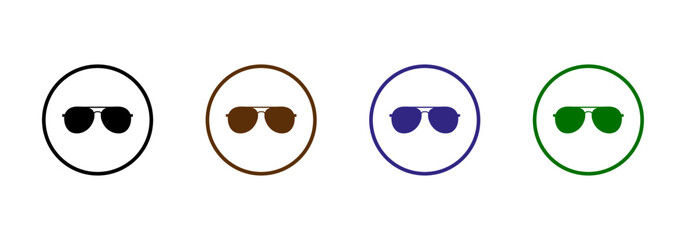 Glasses. Sunglasses. Vector image.