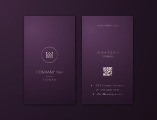 Luxury Vertical Business Card Template