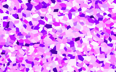 Light Purple, Pink vector background with set of hexagons.